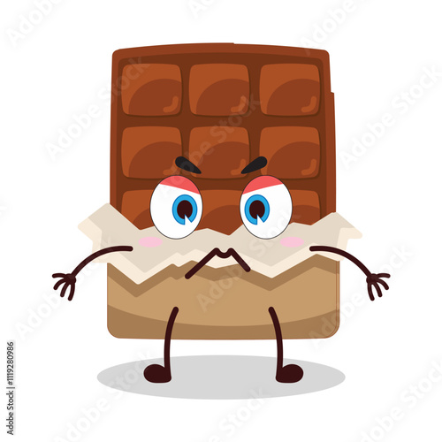 cute irritated expression of sweet potato cartoon character