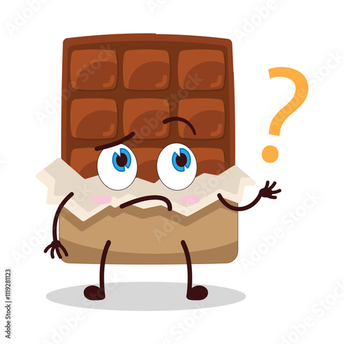 cute curious expression of sweet potato cartoon character