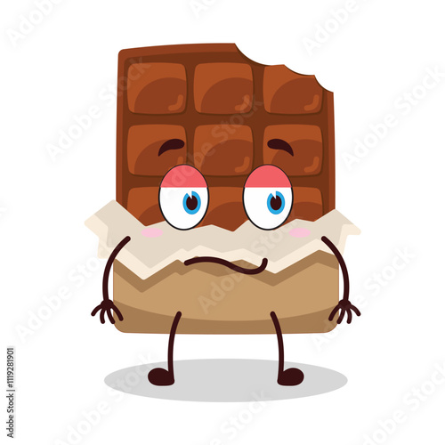 cute silent expression of sweet potato cartoon character