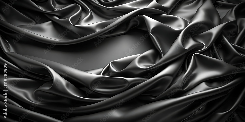 Obraz premium Black silk fabric luxurious background