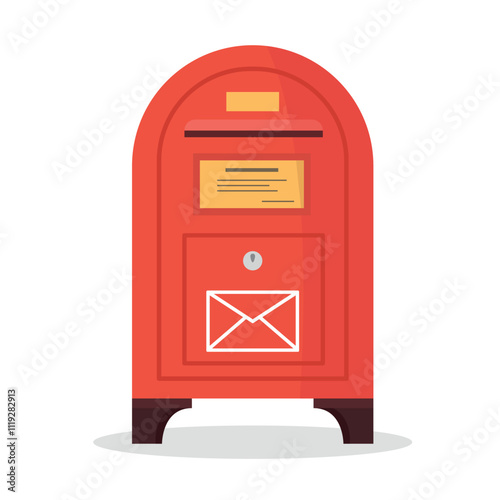 Mailbox icon on white background. International Mailbox Day concept. Vector illustration.