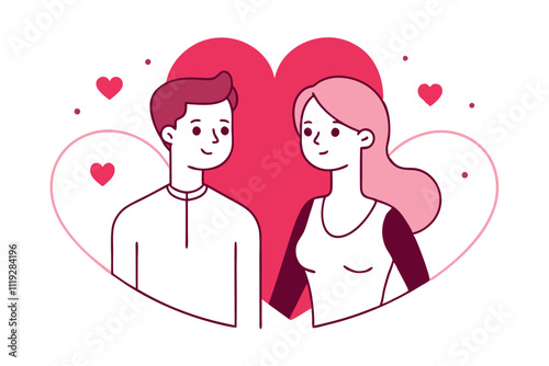 Valentine's Day Celebration Vector Art.