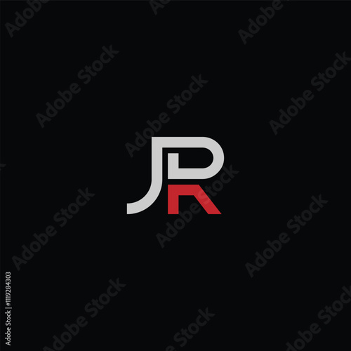 JR or RJ letter designs with different colors and backgrounds