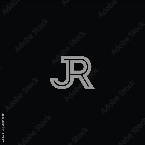 JR or RJ letter designs with different colors and backgrounds