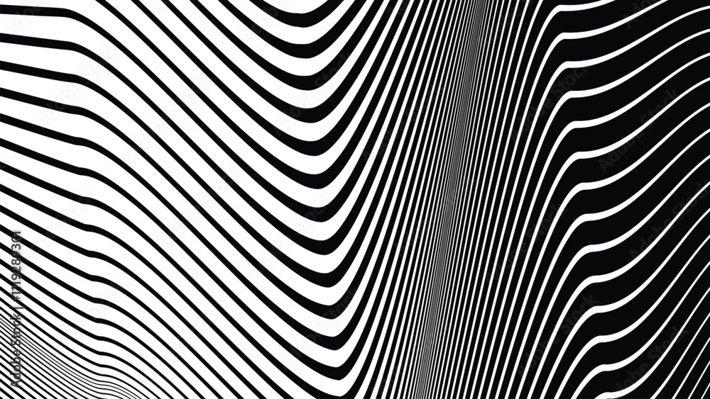 Black and white stripes with liquify lines abstract background for backdrop or fabric style Black and white stripes with liquify lines abstract background for backdrop or fabric style