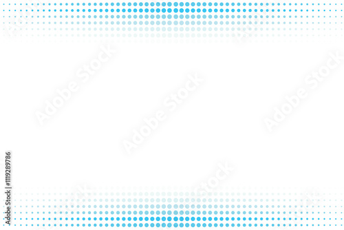 Dotted halftone blue dot texture. Blue pop art banner design background