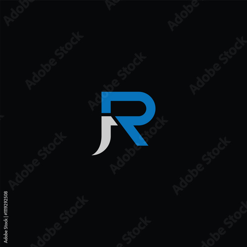 JR or RJ letter designs with different colors and backgrounds