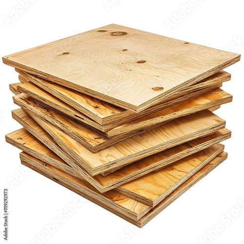 Stacked plywood sheets for construction workshop material image indoor close-up building supplies