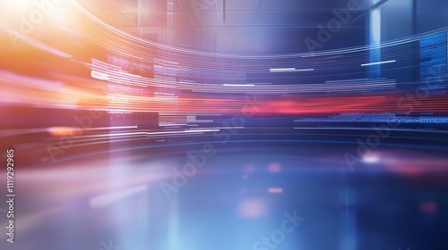 Dynamic Contemporary Digital Motion  A Futuristic Visualization of Speed and Connectivity Showcasing Abstract Lights and Lines in a Vibrant Tech-inspired Composition