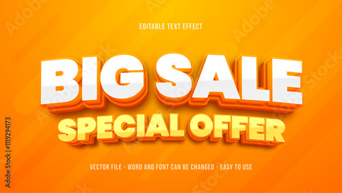 Super big sale editable text effect, 3d text style effect