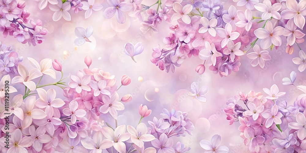 Delightful Pastel Blossoms A Soft and Dreamy Floral Design Featuring Delicate Lilac and Related Flowers Delightful Pastel Blossoms A Soft and Dreamy Floral Design Featuring Delicate Lilac and Related Flowers
