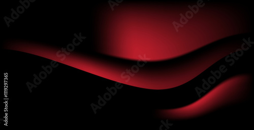 Luxury elegant rich modern high quality red abstract silk shine background with waves on a black background