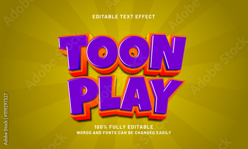 toon play editable text effects with a cartoon and kids theme