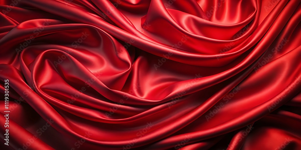 Obraz premium Red silk fabric luxurious background