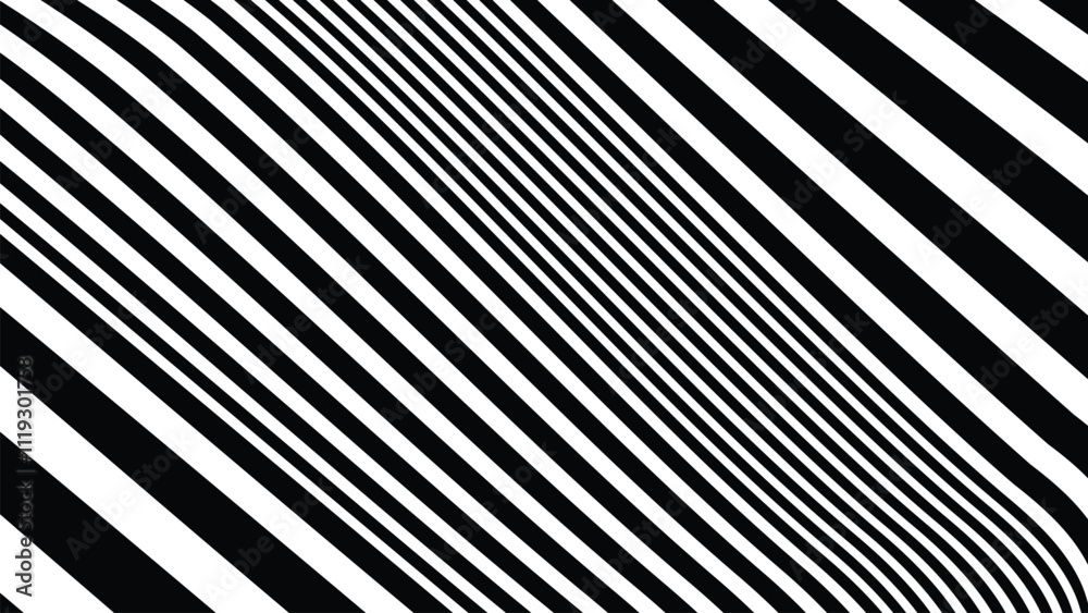 Black and white stripes with liquify lines abstract background for backdrop or fabric style