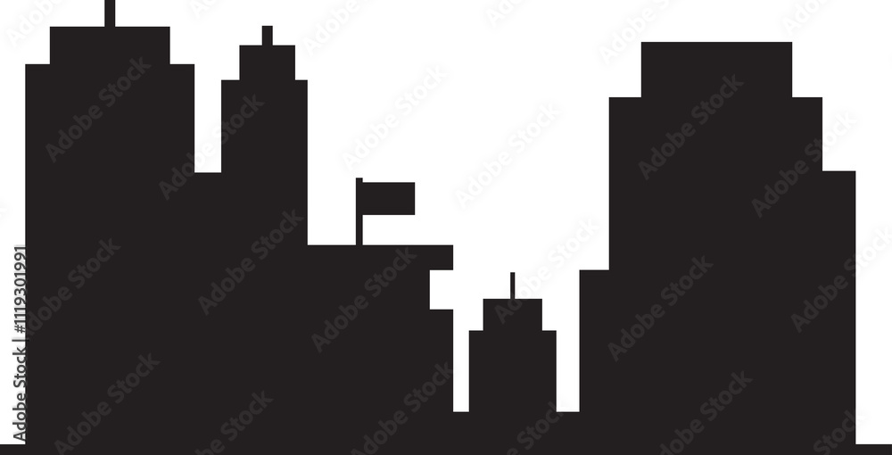 Cityscape Silhouette Illustration Cityscape Silhouette Illustration