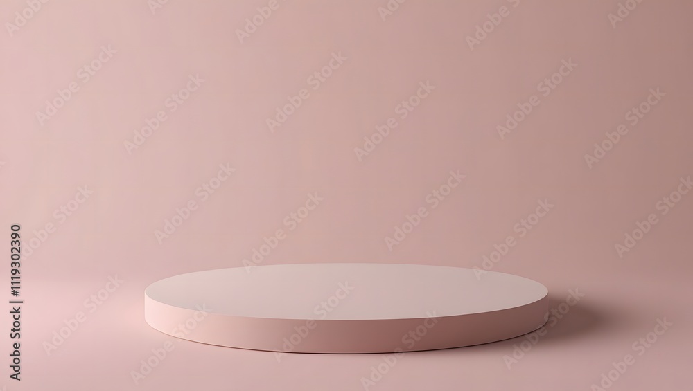 Empty podium or pedestal display on pink background with cylinder stand concept. Blank product shelf standing backdrop. 3D rendering. Empty podium or pedestal display on pink background with cylinder stand concept. Blank product shelf standing backdrop. 3D rendering.