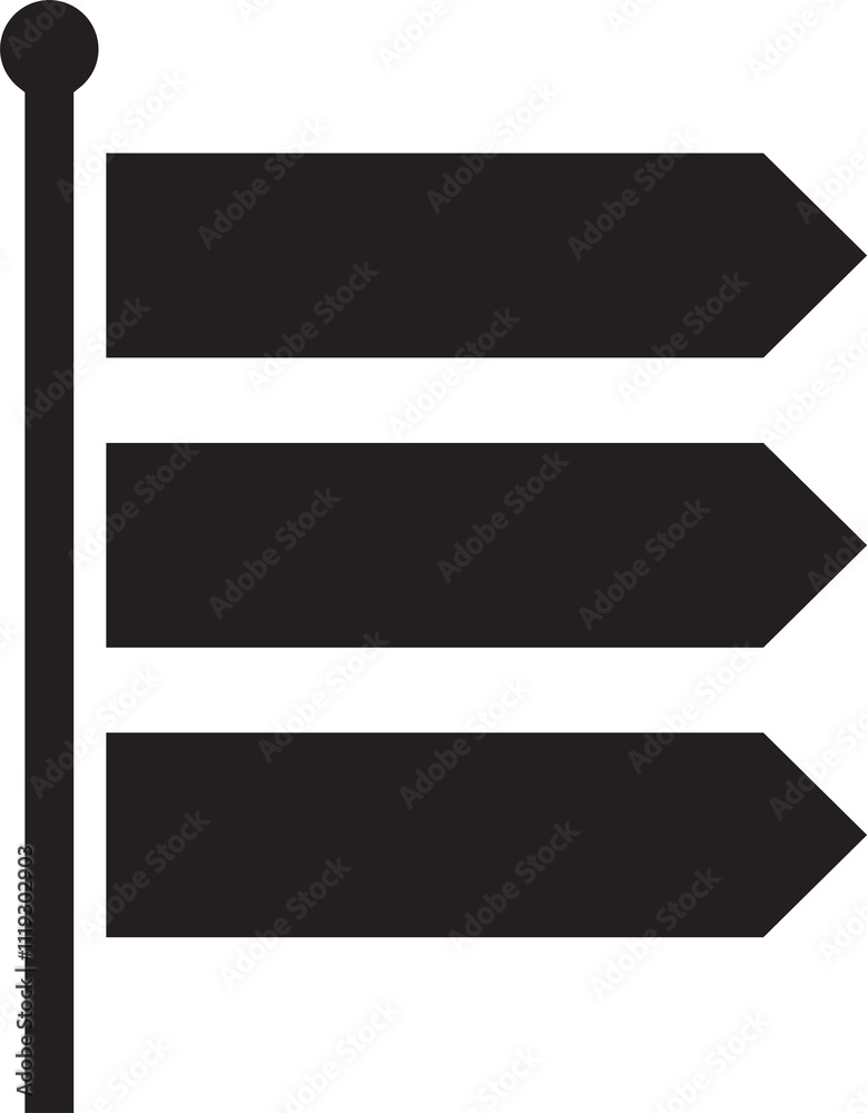 Street Signage Icon Illustration Street Signage Icon Illustration