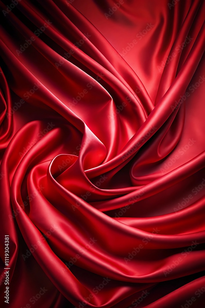 Obraz premium Red silk fabric luxurious background