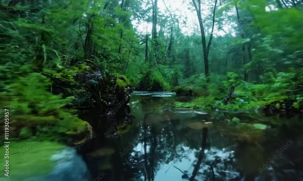 Serene Forest Stream: Nature's Tranquil Beauty Serene Forest Stream: Nature's Tranquil Beauty
