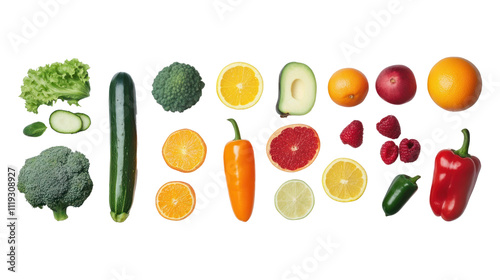 Wallpaper Mural Vibrant Rainbow of Fresh Produce  Torontodigital.ca