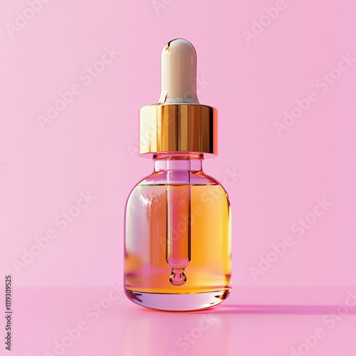 3D Skin Serum Icon: Luxurious Skincare Formula illustration