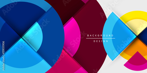 Techno circles and semi circles. Vector Illustration For Wallpaper, Banner, Background, Card, Book Illustration, landing page
