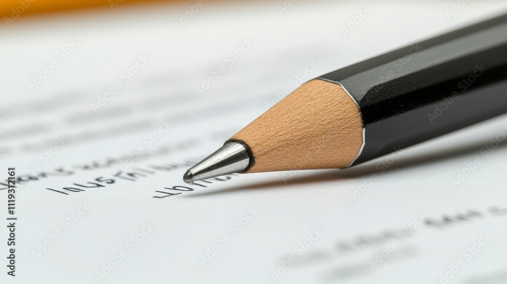 Close up of Pencil Point on Handwritten Document Writing Note Taking Education Office Supplies Close up of Pencil Point on Handwritten Document Writing Note Taking Education Office Supplies