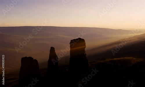 sunrise in the mountains
