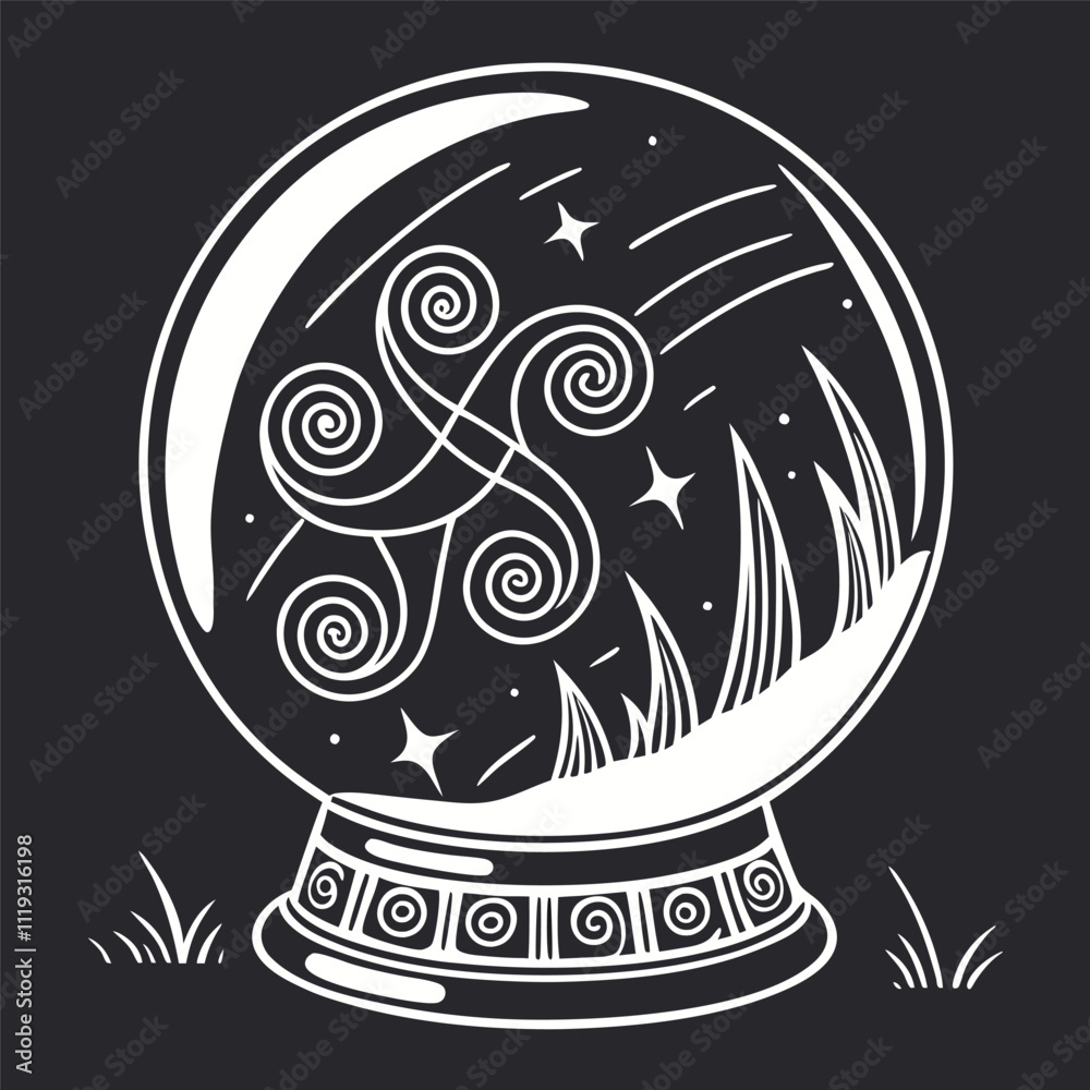 Mystic Reflections The Swirling Crystal Sphere Illustrator Artwork Mystic Reflections The Swirling Crystal Sphere Illustrator Artwork