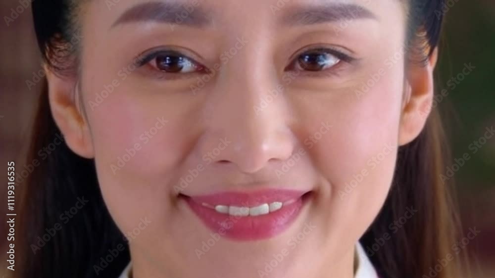 beautiful woman's expression is very cute and adorable beautiful woman's expression is very cute and adorable