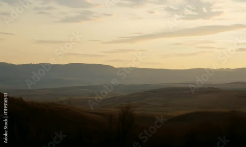 sunset in the mountains