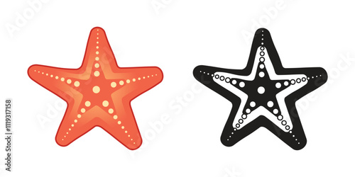 Starfish icon in flat style. Sea stars vector illustration on isolated background. Sea animal sign business concept. photo