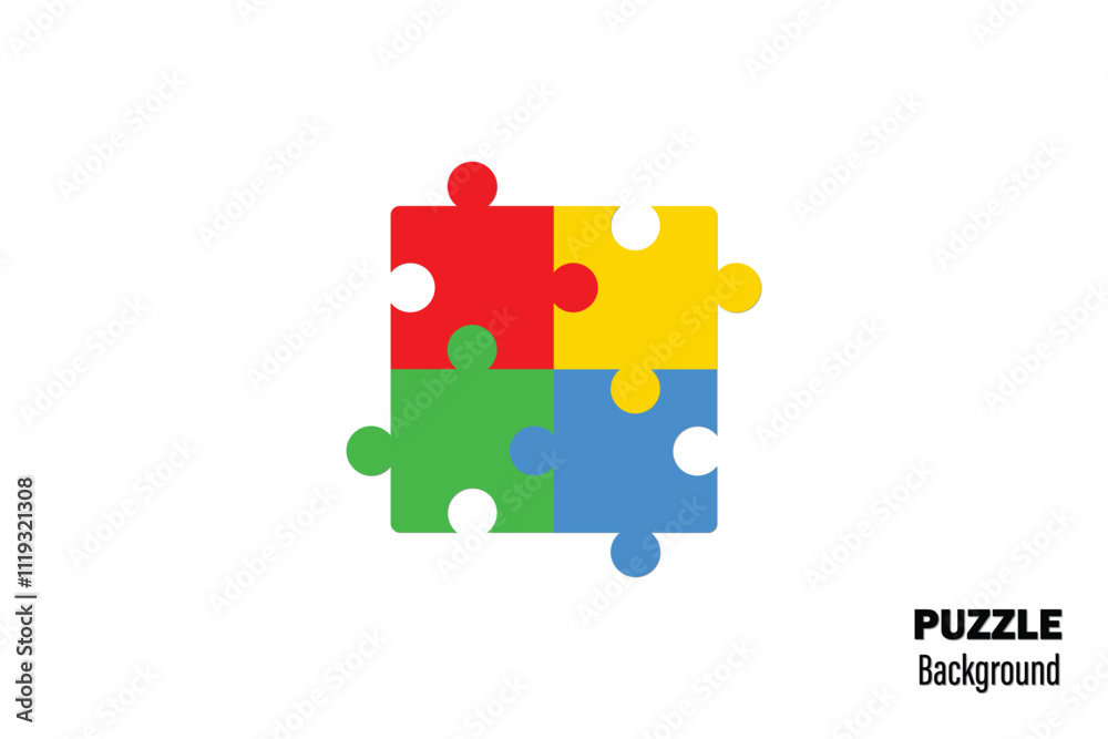 Puzzle pieces vector set. Puzzle jigsaw on white background. Set of puzzle pieces. Vector illustration. Puzzle pieces vector set. Puzzle jigsaw on white background. Set of puzzle pieces. Vector illustration.
