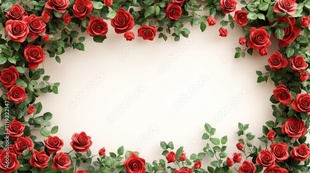 Captivating Display of Red Roses Floral Arrangement Copy Space for Text Elegant Setting Close-Up View Romantic Concept Captivating Display of Red Roses Floral Arrangement Copy Space for Text Elegant Setting Close-Up View Romantic Concept