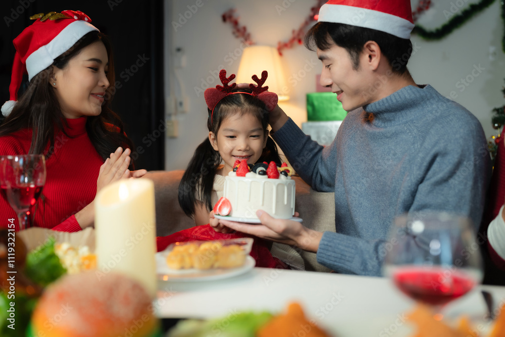 Family Holiday Dinner Celebration, spending happy time together on holidays. Family Holiday Dinner Celebration, spending happy time together on holidays.