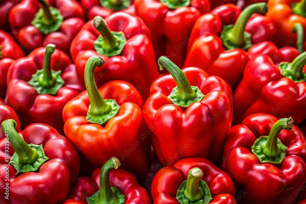 Red Bell Peppers Cooking Ingredient Photorealistic Food Photography