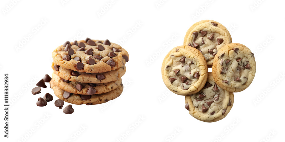 Baked cakes on white background Baked cakes on white background