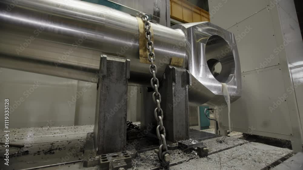 Precision Machining of Metal Components in a Professional Workshop Setting for Efficiency. Stock Clip Precision Machining of Metal Components in a Professional Workshop Setting for Efficiency. Stock Clip