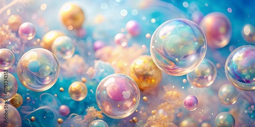 Wallpaper Mural Ethereal Bubbles Float in a Dreamlike Pastel-Colored Sky, a Serene and Magical Scene Torontodigital.ca