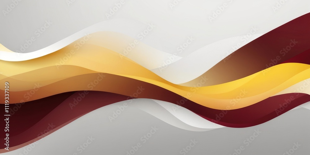 Abstract white, Maroon and yellow gradient background banner