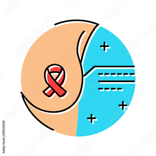 breast cancer awareness woman disease color icon vector. breast cancer awareness woman disease sign. isolated symbol illustration