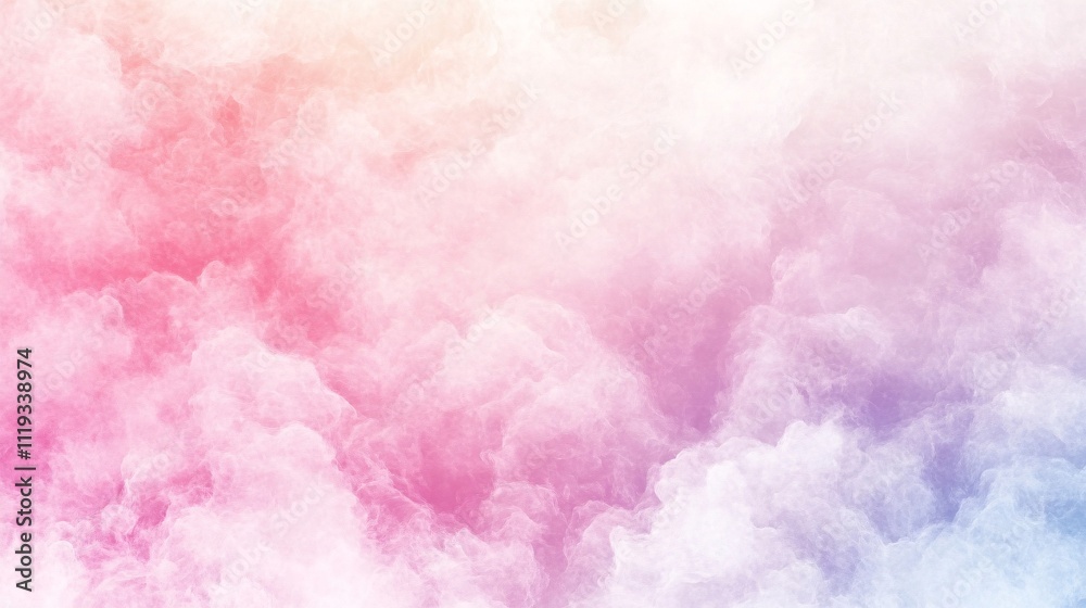 Fototapeta premium Pastel-colored cloudscape, soft, dreamy, textured background. Generative ai