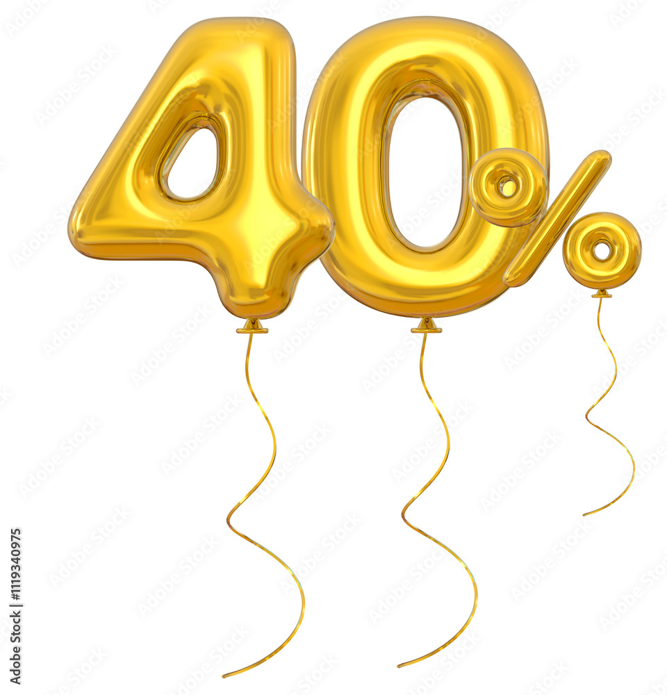 40 Percent Gold Balloon Discount 40 Percent Gold Balloon Discount
