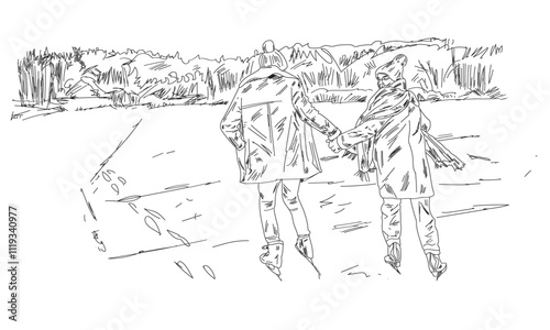 Romantic couple, Cute young couple in love