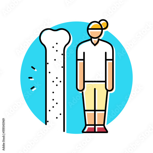 osteoporosis woman disease color icon vector. osteoporosis woman disease sign. isolated symbol illustration