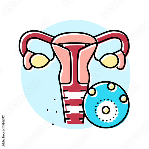 vaginal infections woman disease color icon vector. vaginal infections woman disease sign. isolated symbol illustration