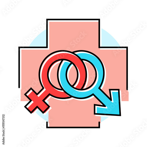 sexual health woman disease color icon vector. sexual health woman disease sign. isolated symbol illustration