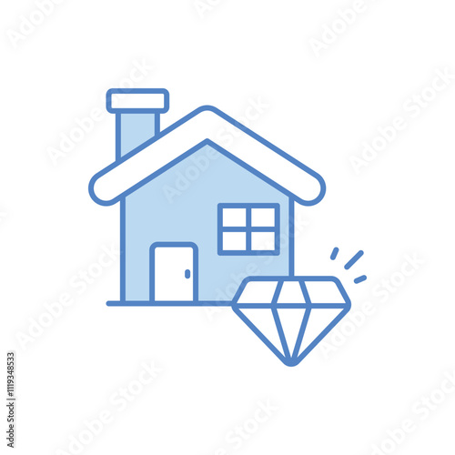 Precious House vector icon