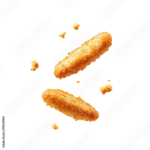 Crispy chicken strips recipe kitchen food photography bright background culinary art photo